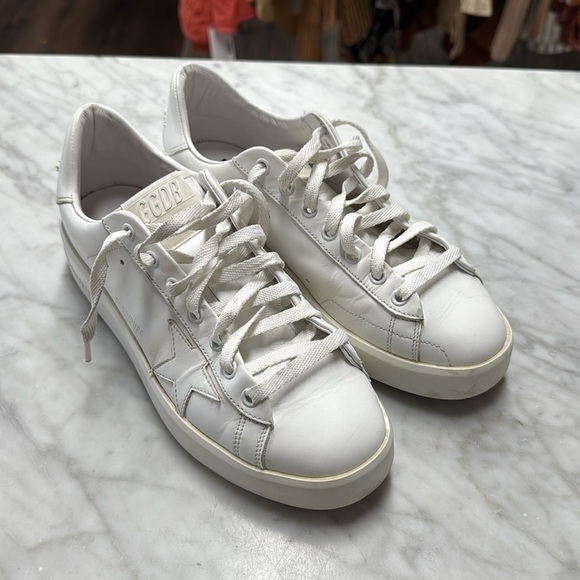Golden Goose Pure-Star White Bio-Based Star and Heel Tab Sneakers Size 39 - Picture 3 of 14
